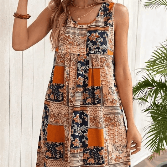 Women Sleeveless Loose Mini Dress Casual Tank Female Dress - MAXIME