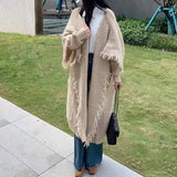 Long Alpaca Wool Sweater Coat - MAXIME