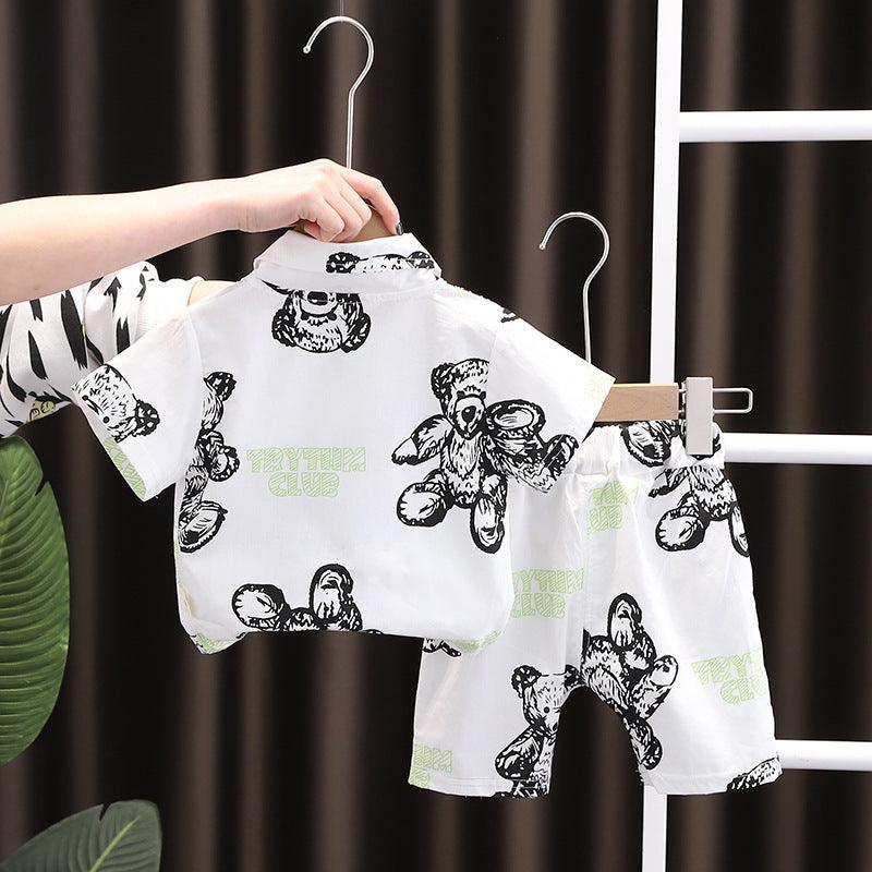 Baby Lapel Short Sleeve Shirt Suit - MAXIME