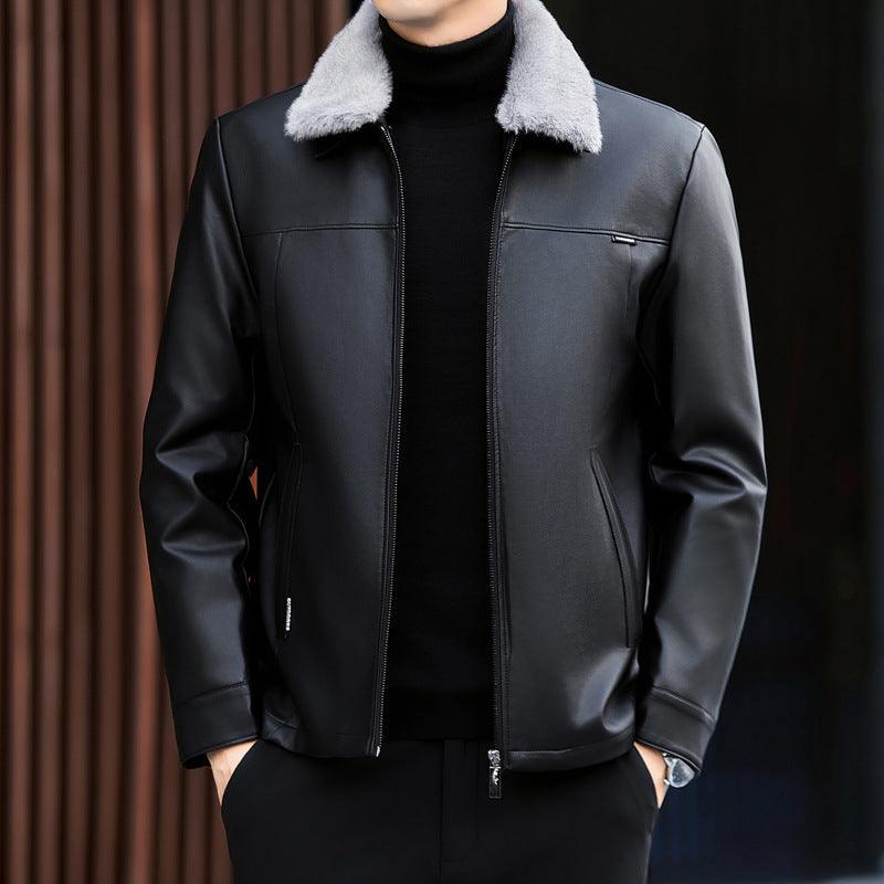 Leather Down Jacket Men's Autumn And Winter - MAXIME