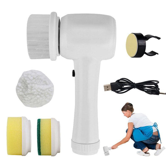 Electric Cleaning Brush 4 In 1 Spinning Scrubber Handheld Electric Cordless Cleaning Brush Portable - MAXIME