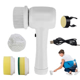 Electric Cleaning Brush 4 In 1 Spinning Scrubber Handheld Electric Cordless Cleaning Brush Portable - MAXIME