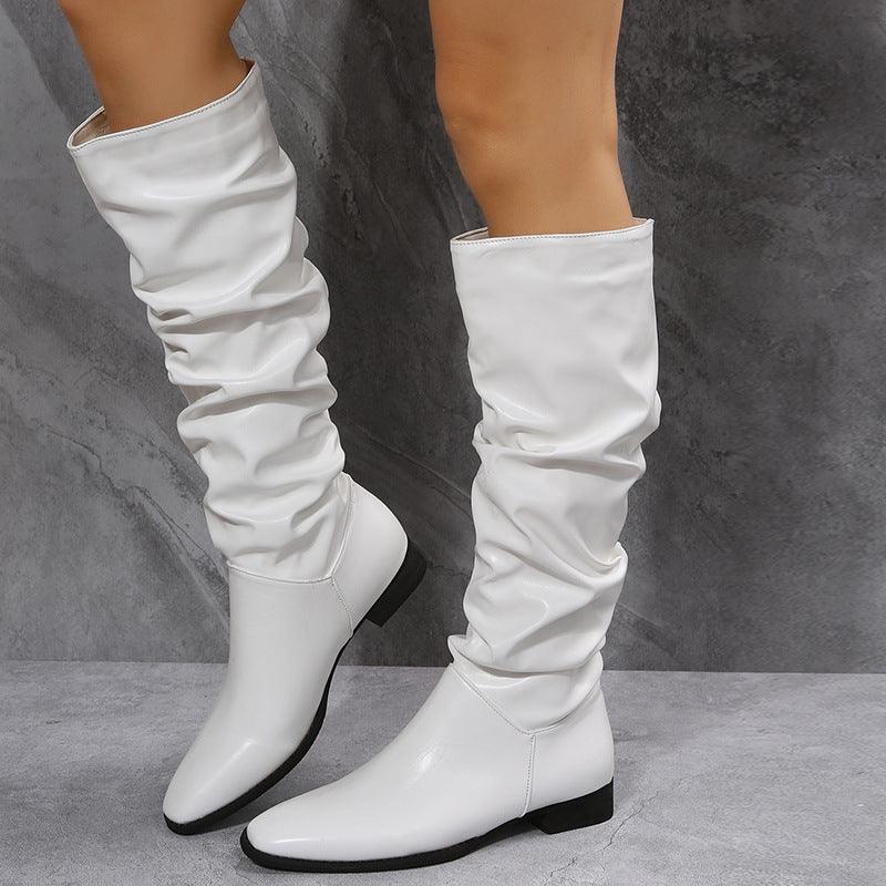 Maxime Long Boots White - MAXIME