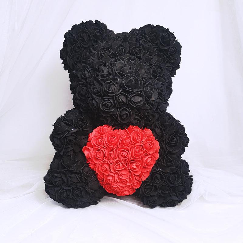 25cm Cute Flower Rose Bear Handmade Valentines Gift - MAXIME