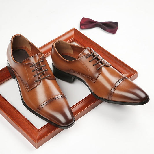 Maxime Leather Gentleman Lace-up Shoes - MAXIME