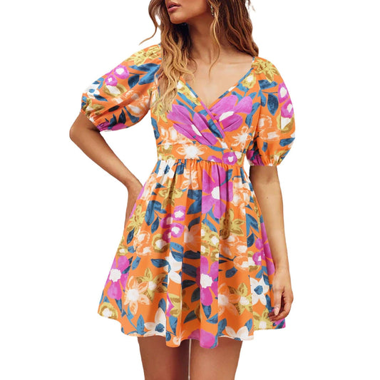 V-Neck Beach Short Dresses - MAXIME