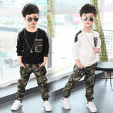 Camouflage long sleeve kids suit - MAXIME