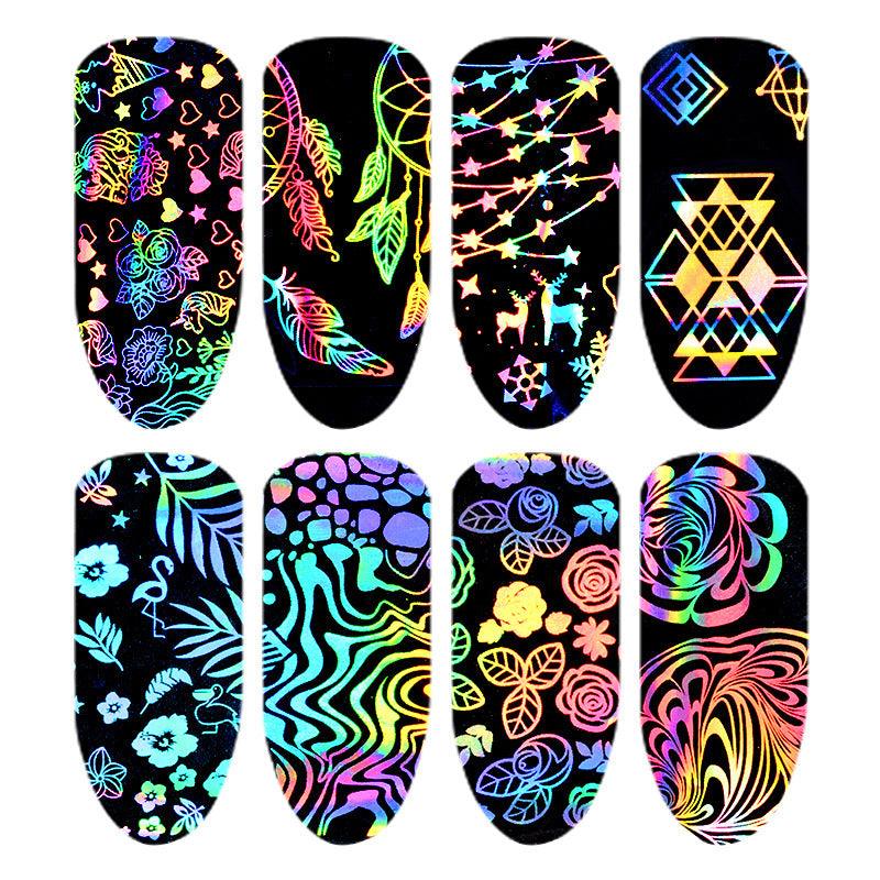 Nail Laser Star Sticker Thermal Transfer Nail Decals Symphony Star Paper - MAXIME