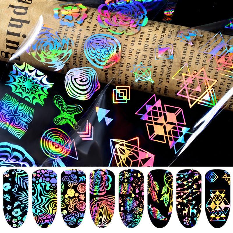 Nail Laser Star Sticker Thermal Transfer Nail Decals Symphony Star Paper - MAXIME