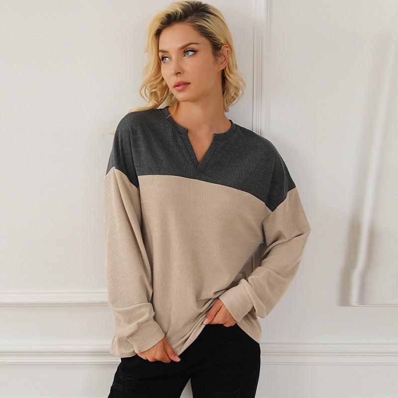 Maxime Long Sleeve V-neck Sweater - MAXIME