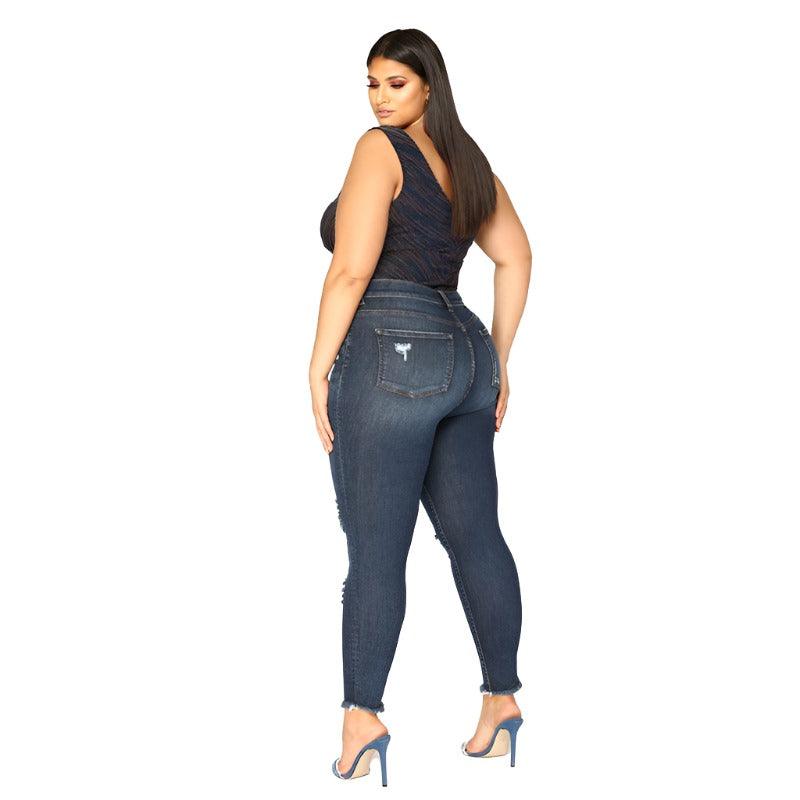 Hip Raise Plus Size Jeans - MAXIME