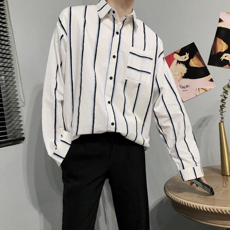 Maxime Loose striped shirt men - MAXIME