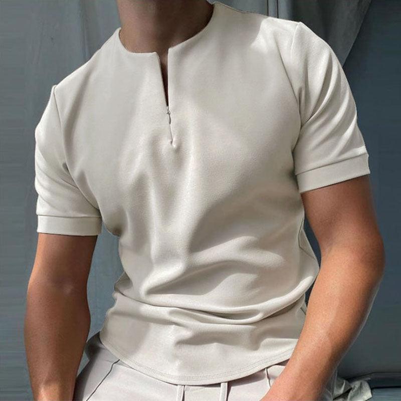 Men Solid Polo Shirts Brand Men Short-Sleeved Shirt - MAXIME