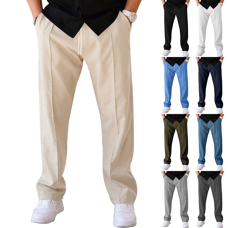 Men's Trousers Casual Loose Straight Pants - MAXIME