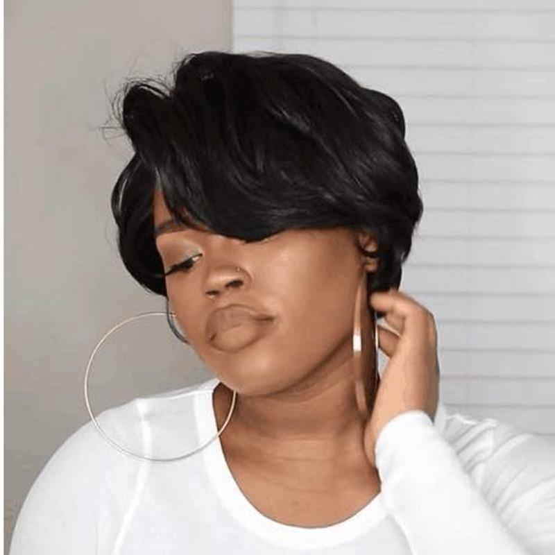 Short Lace Frontal Wig Human Hair - MAXIME