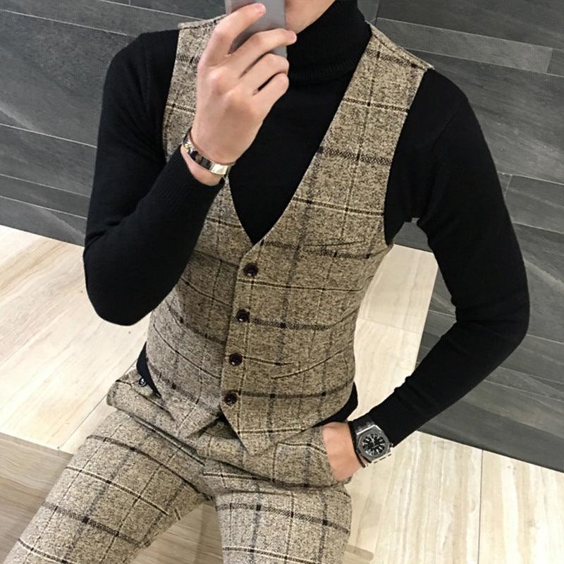 Maxime Thick Slim Fit Plaid Suits - MAXIME