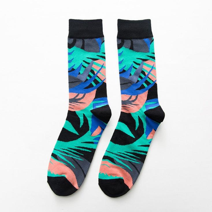 Geometry Pattern Funny Cotton Socks - MAXIME