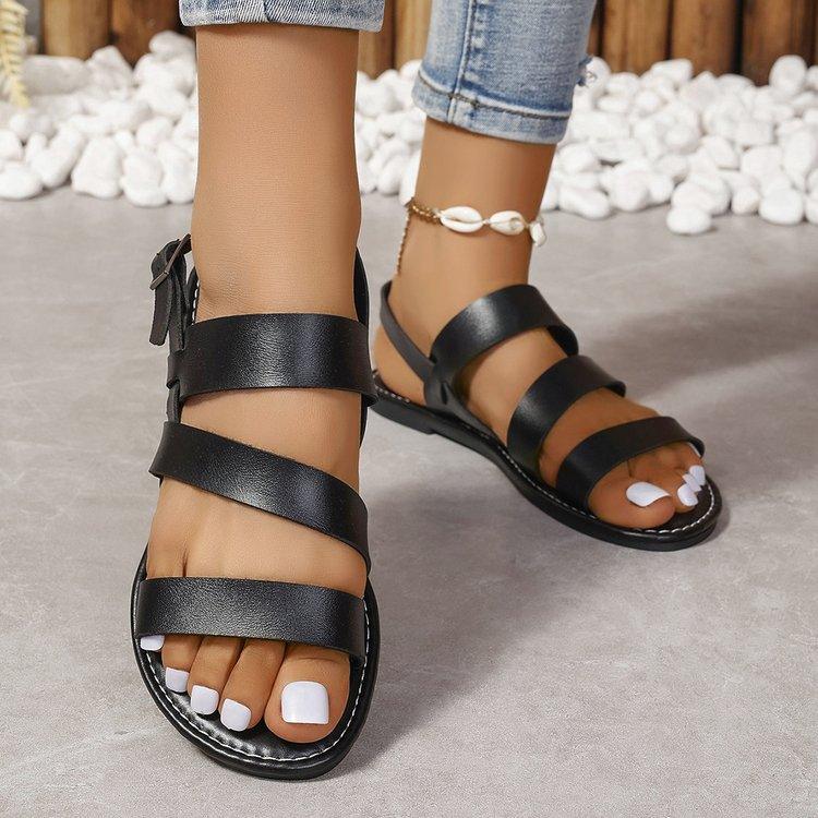 Fashion Round Toe European And American Beach Roman Women's Sandals - MAXIME