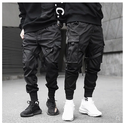 Hot Sale Men Black Hip Hop Cargo Pants - MAXIME