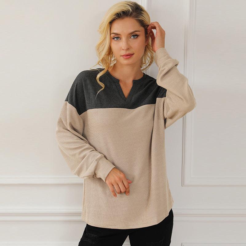 Maxime Long Sleeve V-neck Sweater - MAXIME