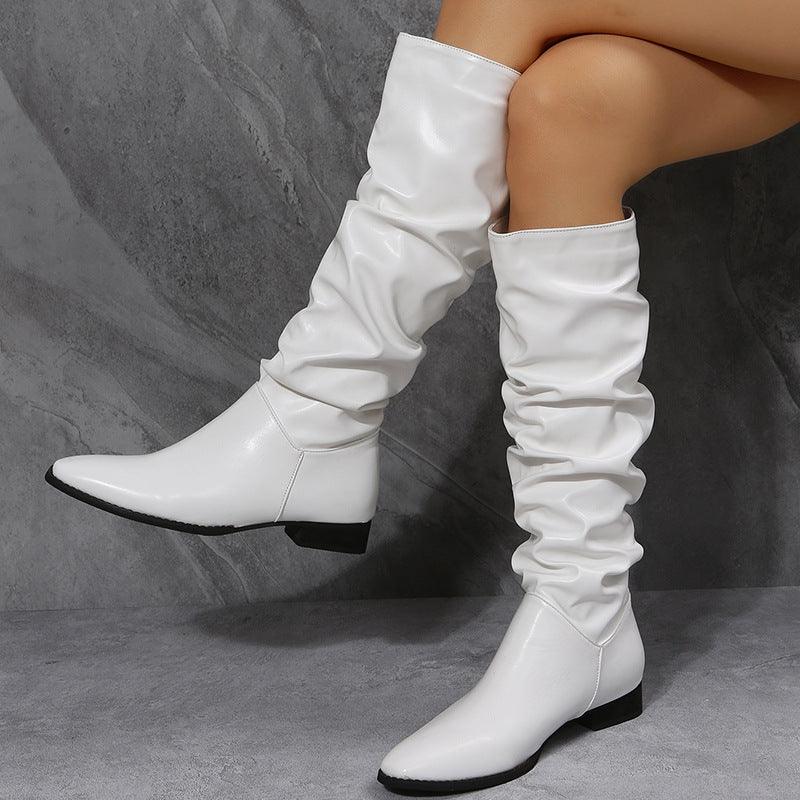 Maxime Long Boots White - MAXIME