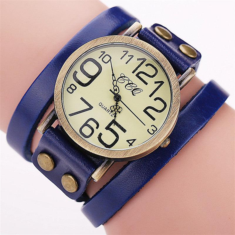 Layer Cowhide Retro Watch - MAXIME