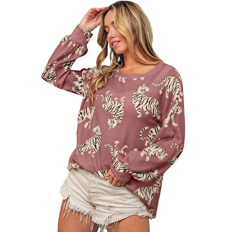 Personalized Printed Loose Body Covering Sweater For Women - MAXIME