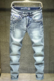 Maxime Light Blue Ripped Jeans - MAXIME