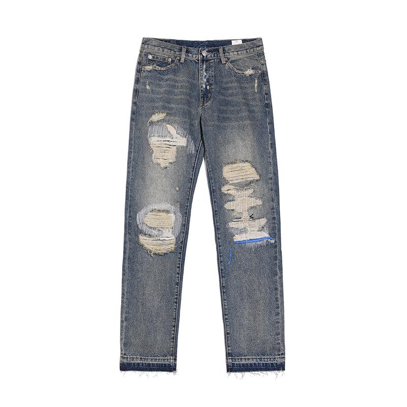 MAXIME Blue Line Washed Distressed Men's - MAXIME