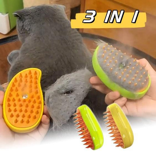 Cat Steam Brush Dogs And Cats Pet Electric Spray Massage Comb Brush 3 In 1 - MAXIME