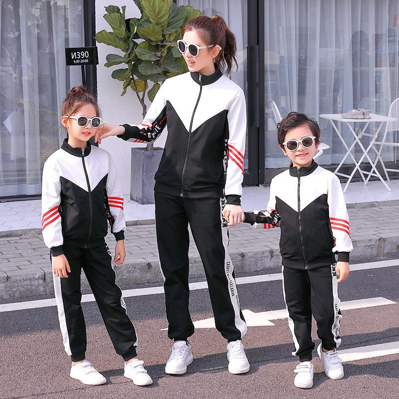 Parent-child Sportswear Mother-daughter Father-son Suit School Uniform - MAXIME