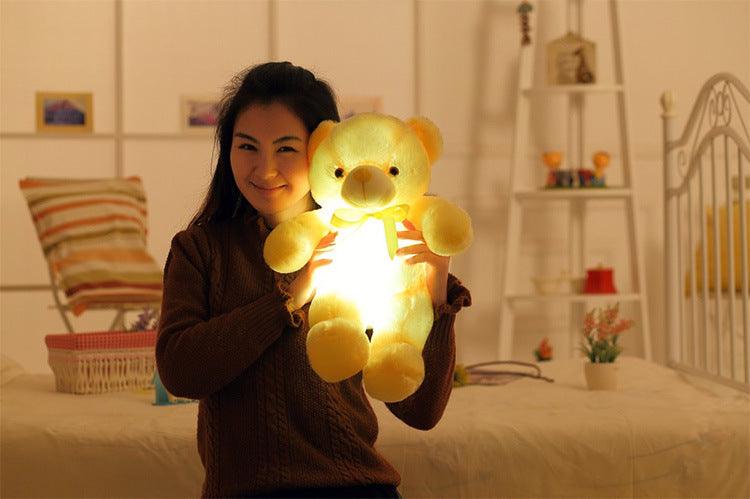 LED Teddy Bear Stuffed Animals Plush Toy Colorful Glowing - MAXIME