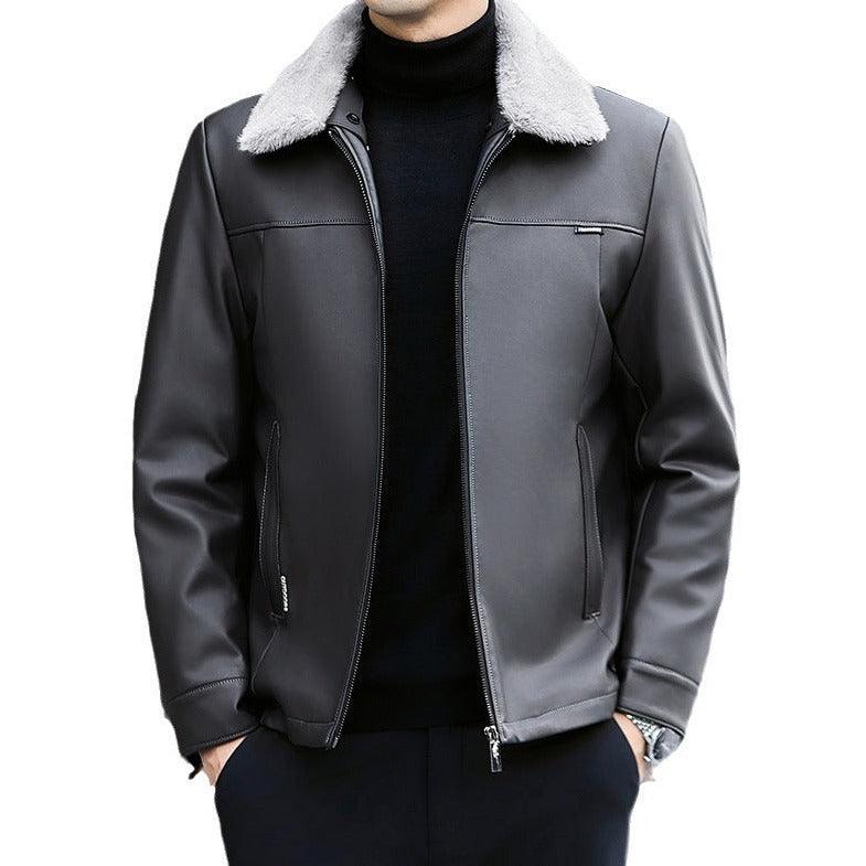 Leather Down Jacket Men's Autumn And Winter - MAXIME