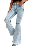 Women's High Waist Ripped Jeans - MAXIME