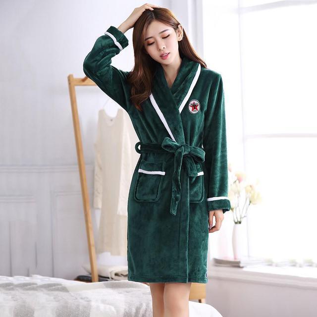 Robe Gown Elegant Solid Casual Sleepwe - MAXIME