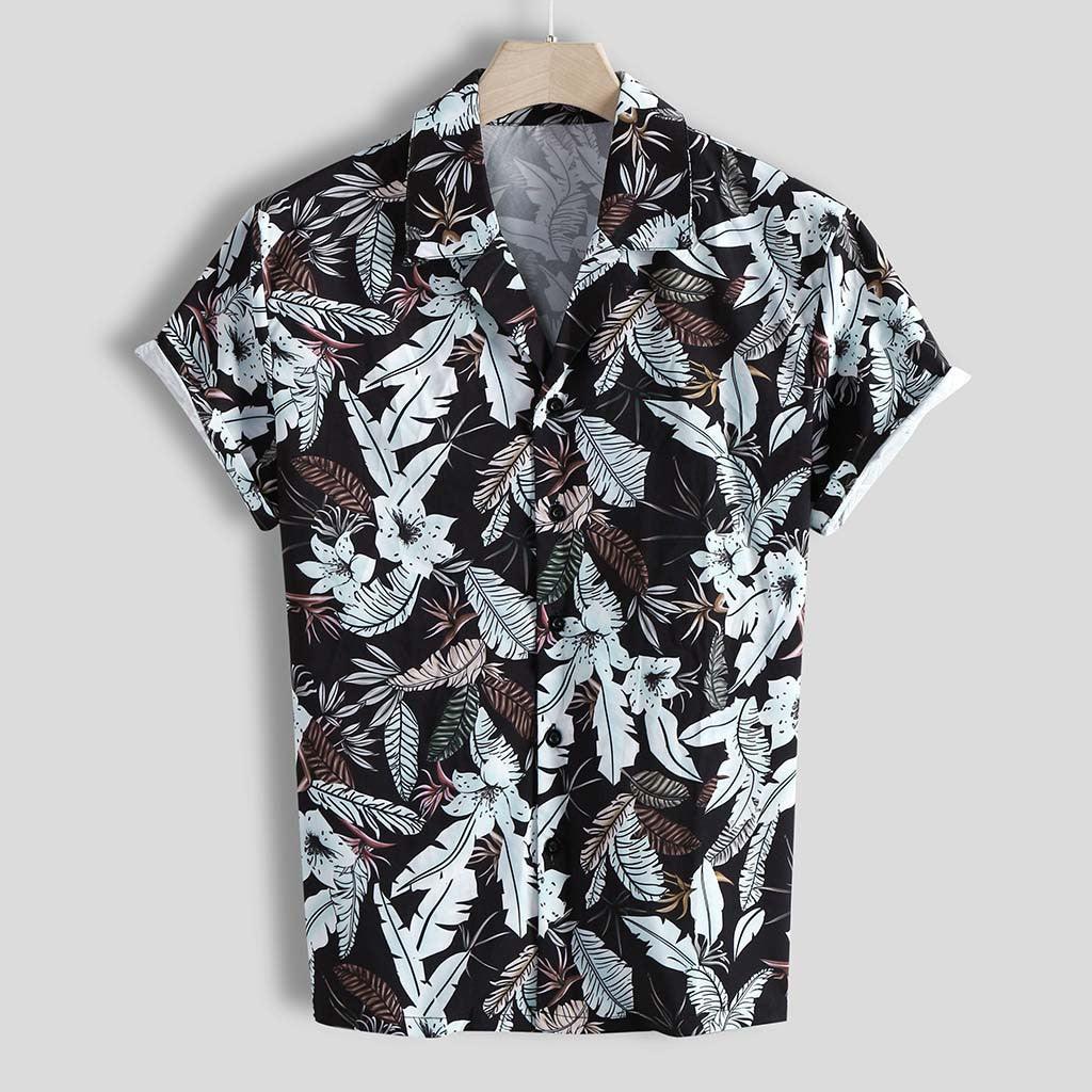 MAXIME Small leaf short sleeve shirt - MAXIME