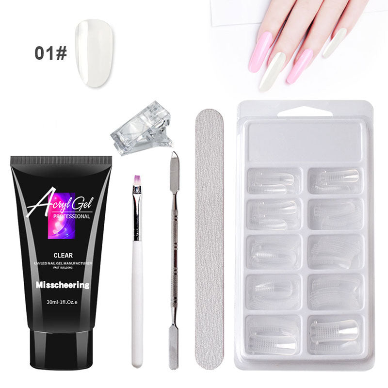 Gel Nail Art Without Paper Holder Quick Model Painless Crystal Gel Set - MAXIME