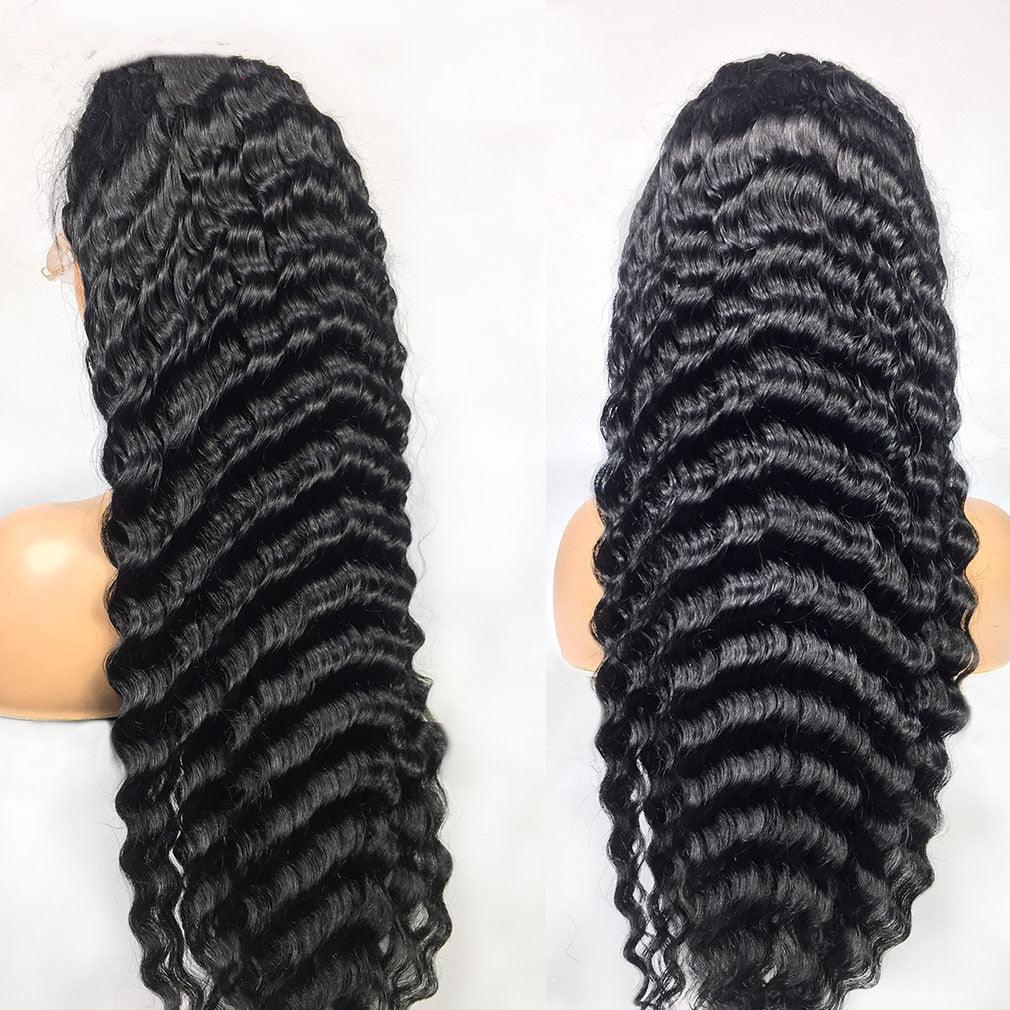 Human Hair 28 30 Deep Wave Lace Frontal Wigs 13 4 Front Wigs - MAXIME