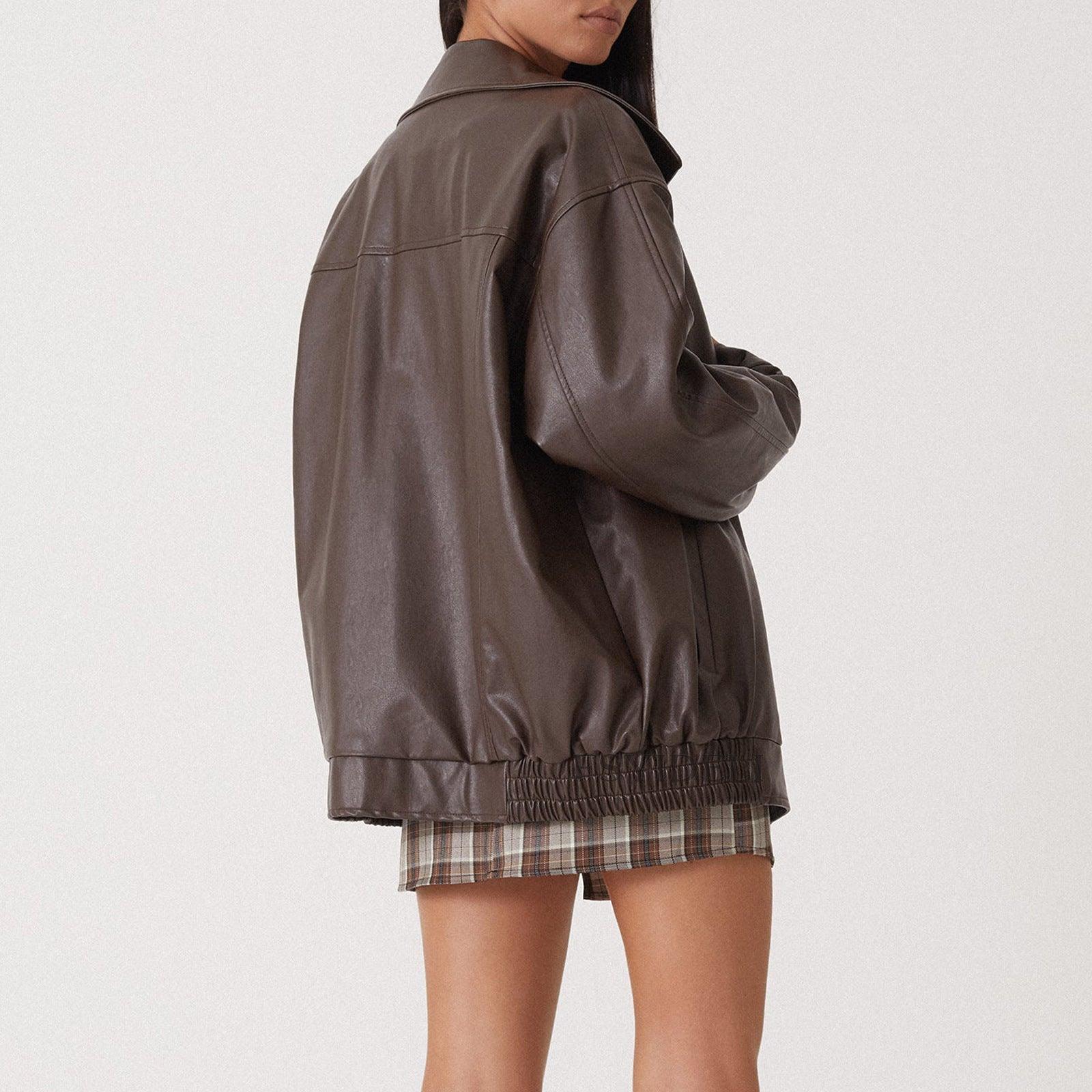 Leather Coat Women's - MAXIME