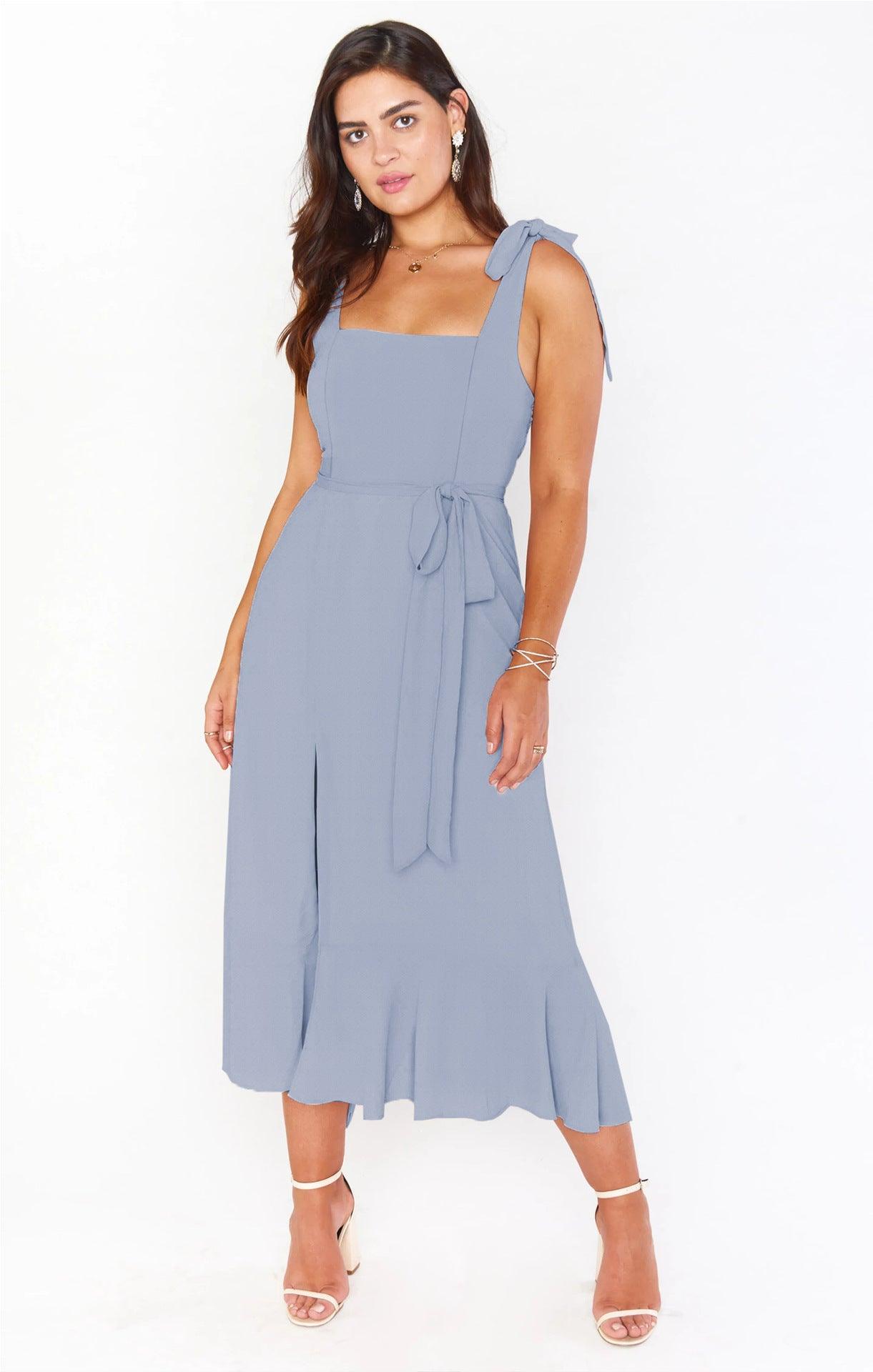 Women's Elegant Bridesmaid Square Neck Cocktail Party - MAXIME