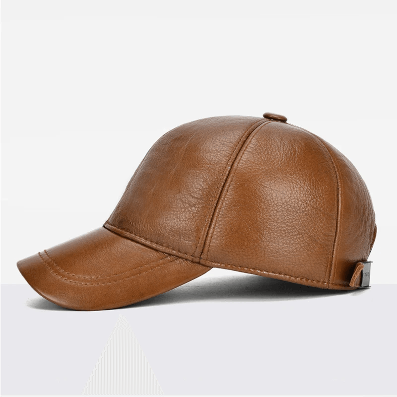 Leather Baseball Cap - MAXIME