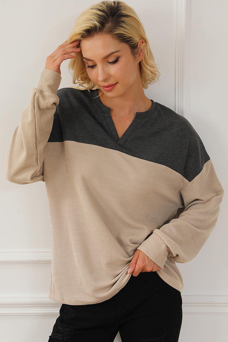 Maxime Long Sleeve V-neck Sweater - MAXIME