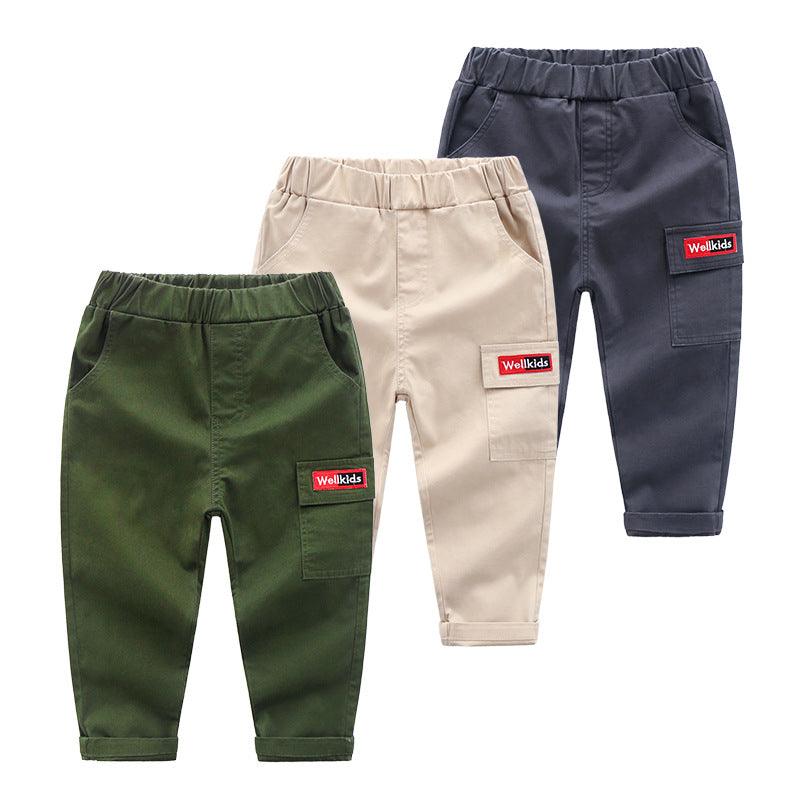 Children's cotton slim feet casual pants - MAXIME