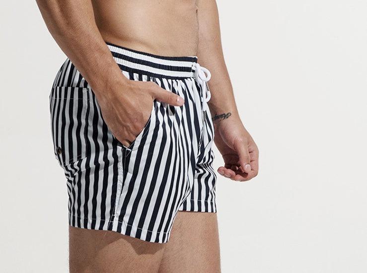 Striped beach pants, pants, loose shorts - MAXIME