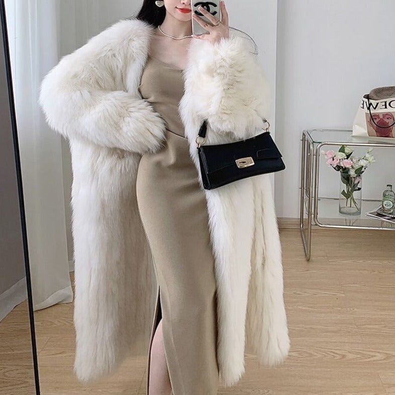 Female Online Influencer Woven Fur Coat - MAXIME