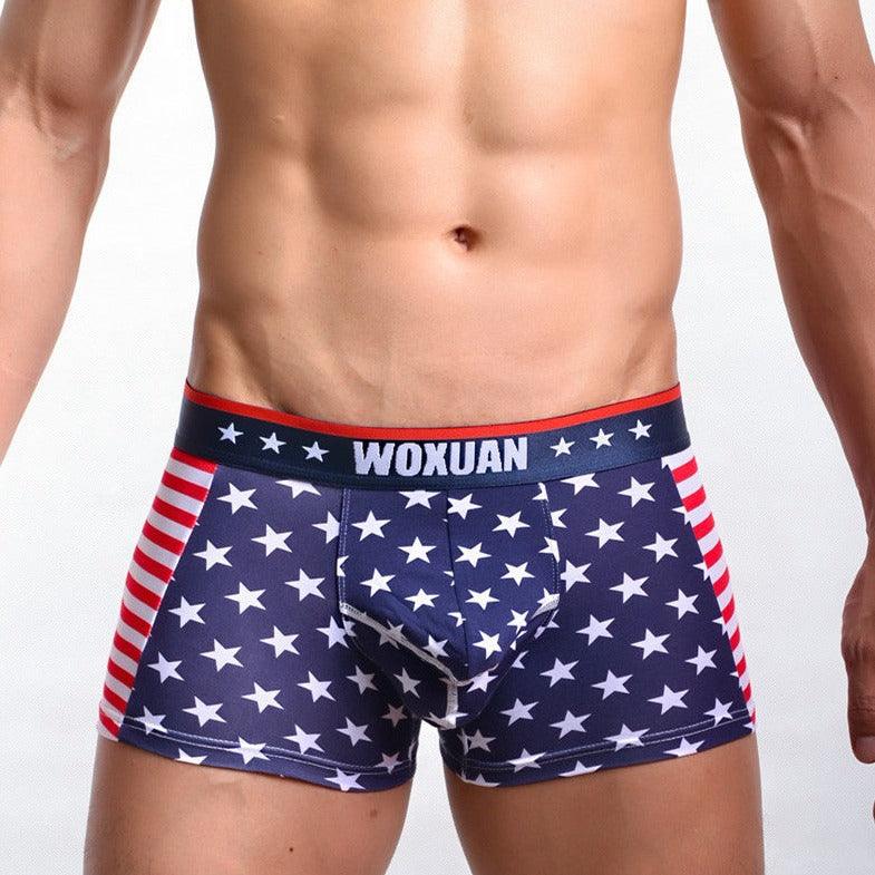 American flag printed ribbed boxers - MAXIME