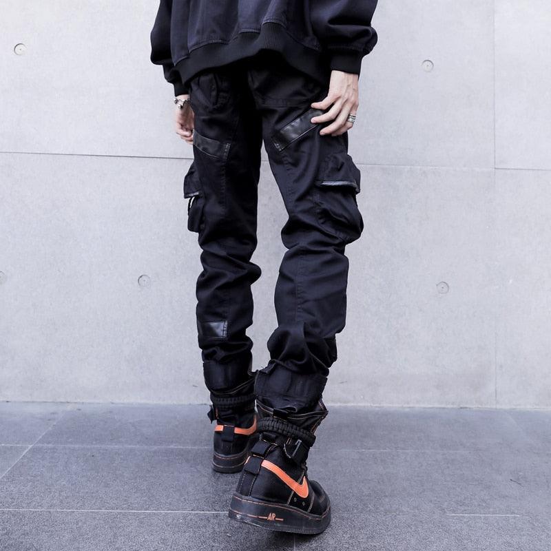 Leather Pocket Splice Cargo Pant - MAXIME