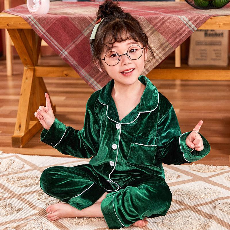 Children's Gold Pajamas Set - MAXIME