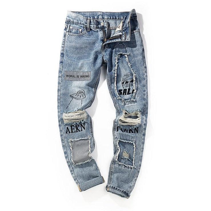 Maxime jeans men and women personality tide brand light - MAXIME