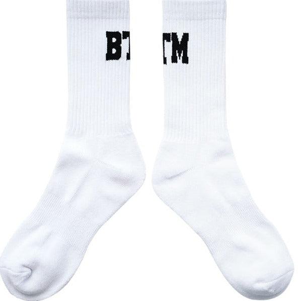 Men's White BTM Sports Socks - MAXIME